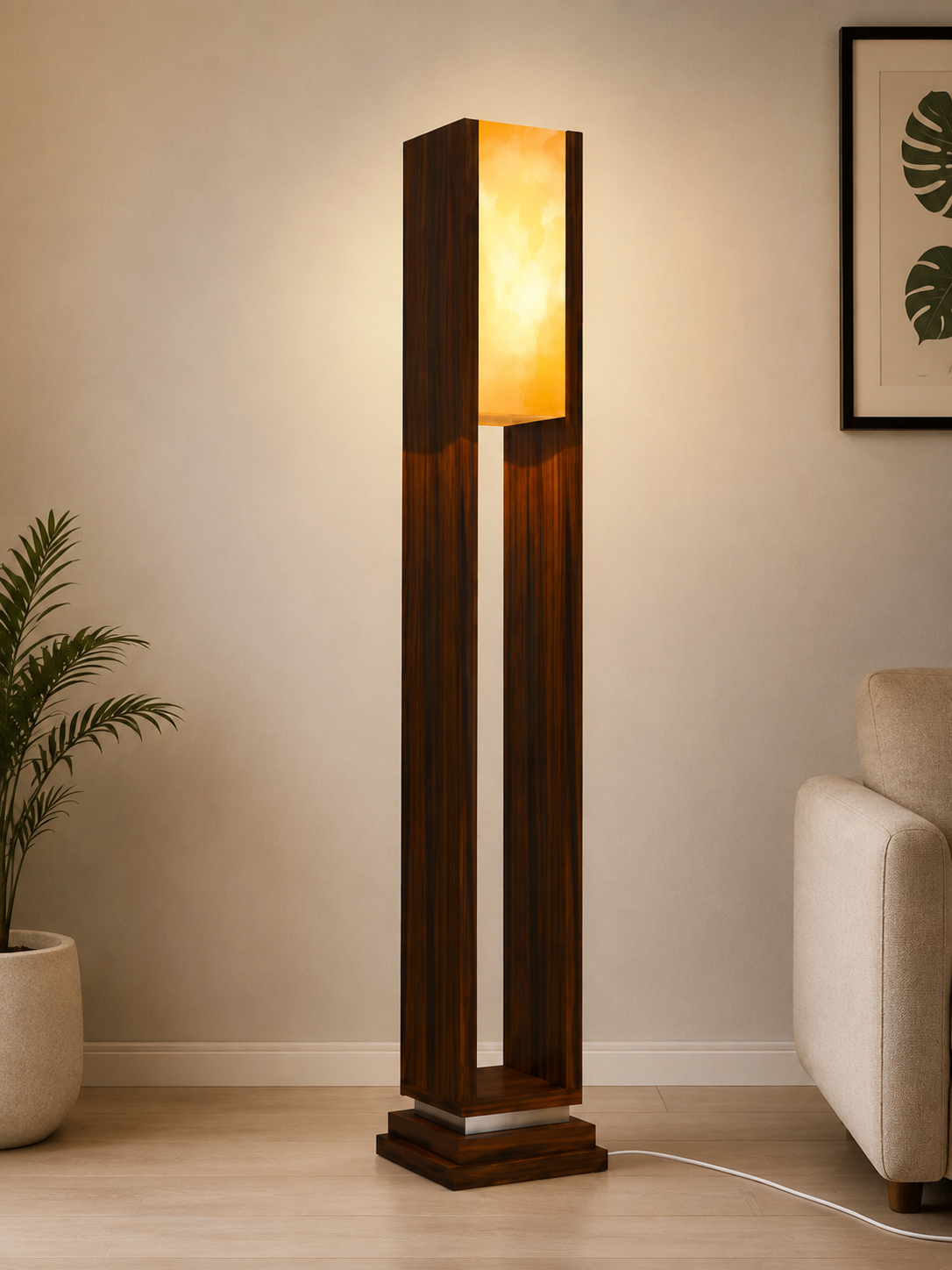 Modern Wooden Floor Lamp