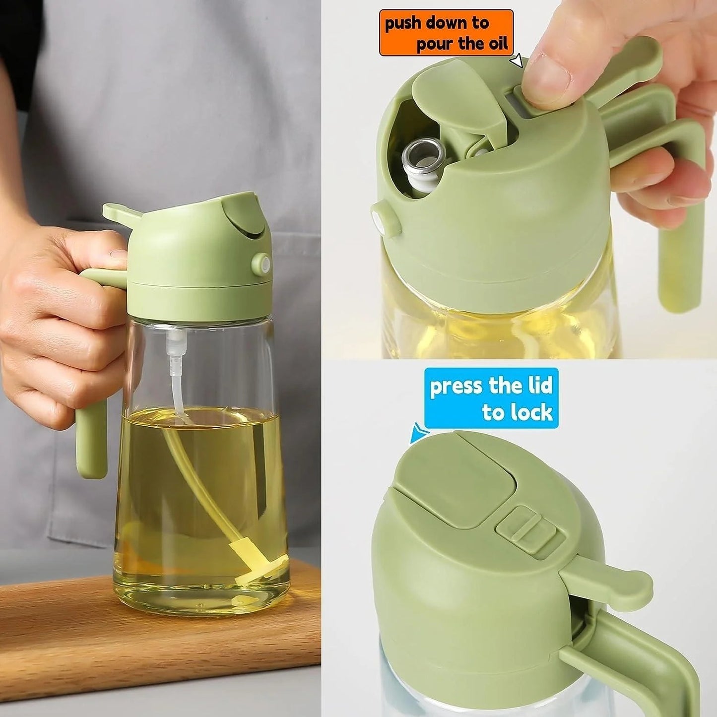 2-in-1 Oil Spray Bottle (Random colors)