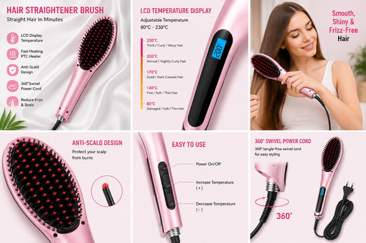 Electric Hair Straightener Brush