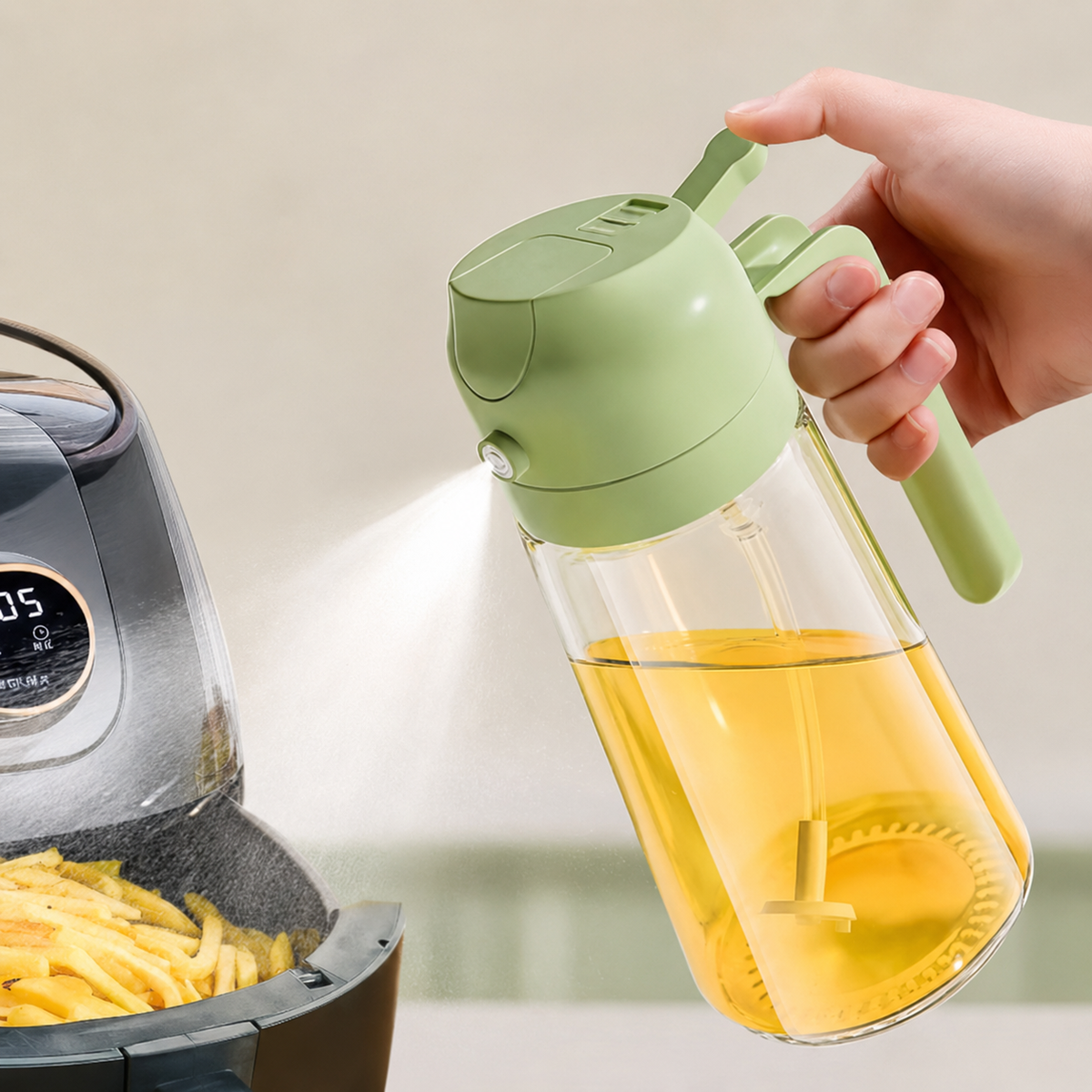 2-in-1 Oil Spray Bottle (Random colors)