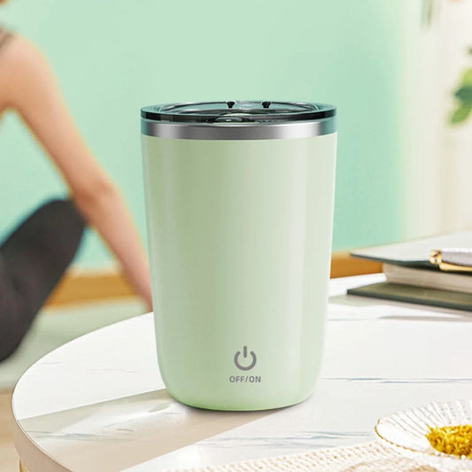 Smart Self-Stirring Coffee Mug – Automatic Mixing Travel Cup
