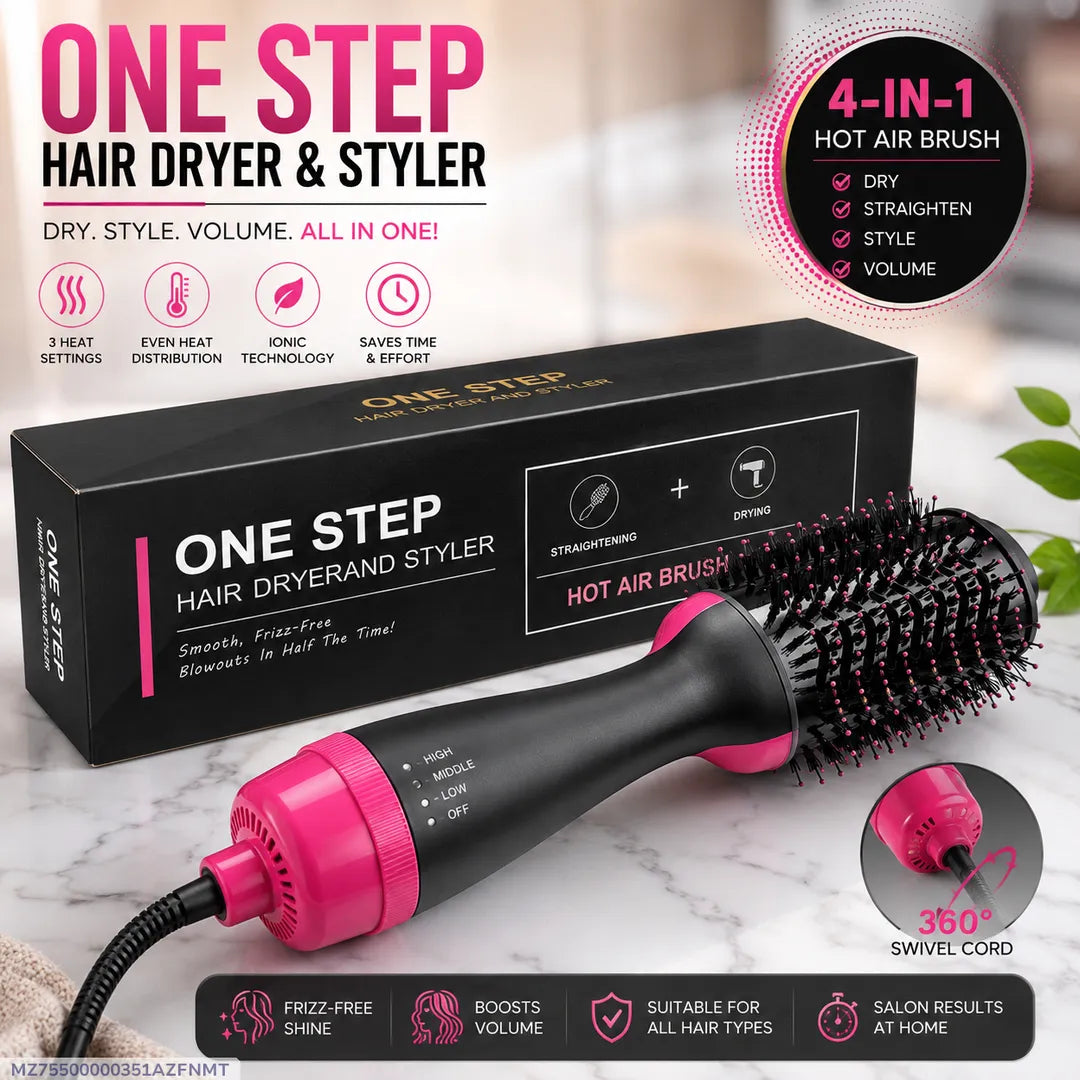 Hot Air Brush - 3-in-1 Volumizer & Dryer