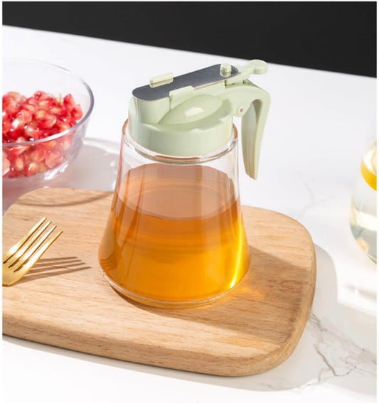 Leakproof Glass Oil Dispenser Bottle with Automatic Flip Lid