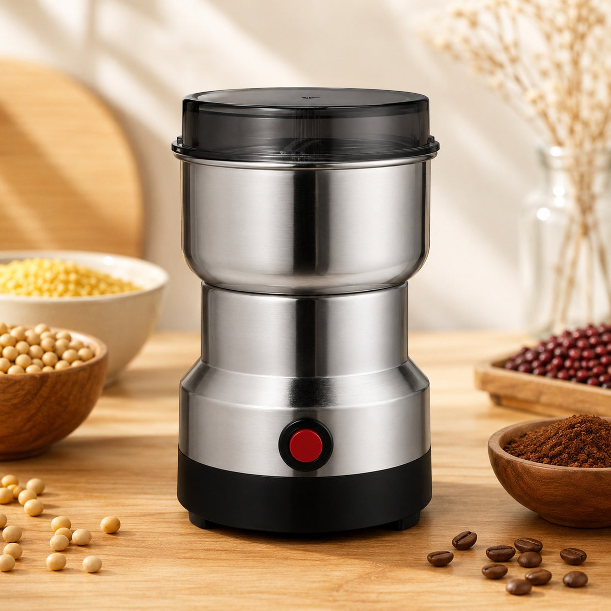 Stainless Steel Electric Grain & Spice Grinder