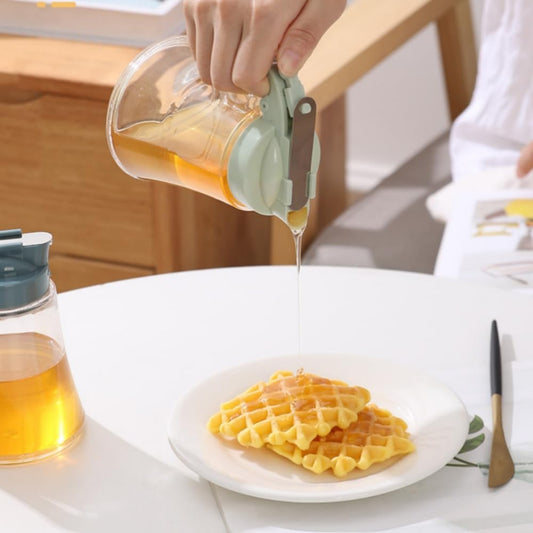 Leakproof Glass Oil Dispenser Bottle with Automatic Flip Lid