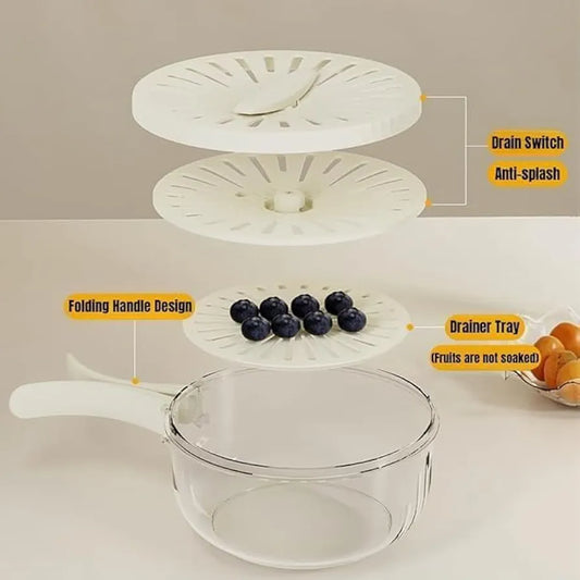 2-in-1 Wash & Drain Basket