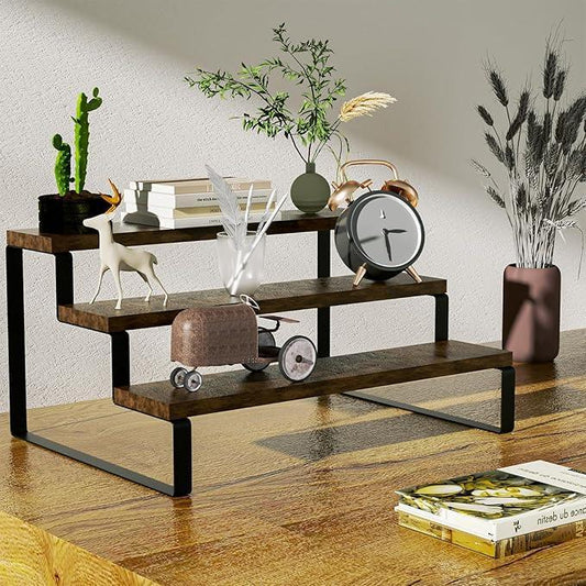 3-Tier Wooden Countertop Display Shelf